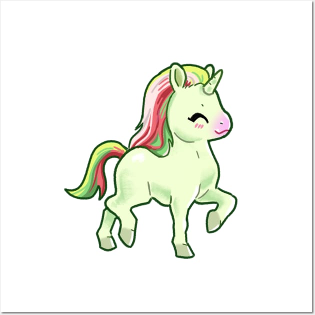 Little Mimic Pony in Green (MLPG1-Inspired Vintage) Wall Art by RetroGeek